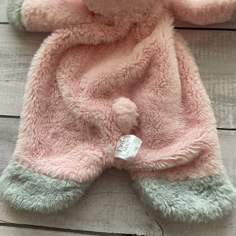 Baby Ganz Pink Reindeer Moose Lovey‎ Plush Baby Security Blanket
